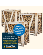 Super combi: 1x Krat soft mix + 2x krat hardhout mix strak gestapeld Kopen | Haardhout Oosterhout